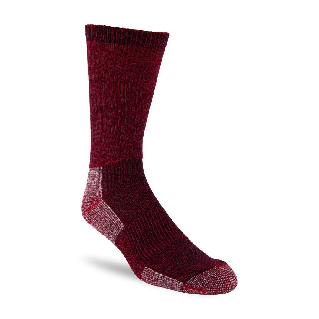 Merino Wool Hiking Crew Socks: Scarlet Large