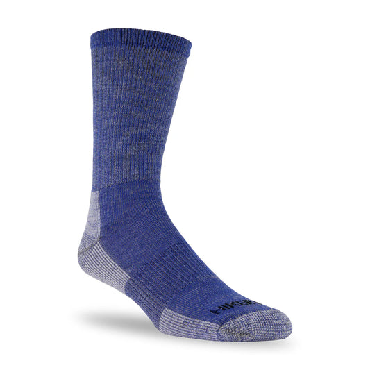 Merino Wool Hiking Crew Socks: Royal Blue Large