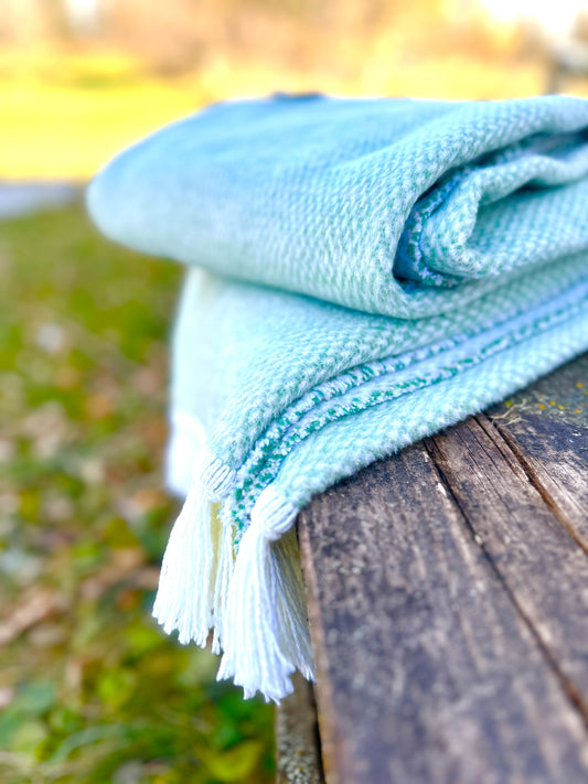 Mint & Cream Luxury Throw